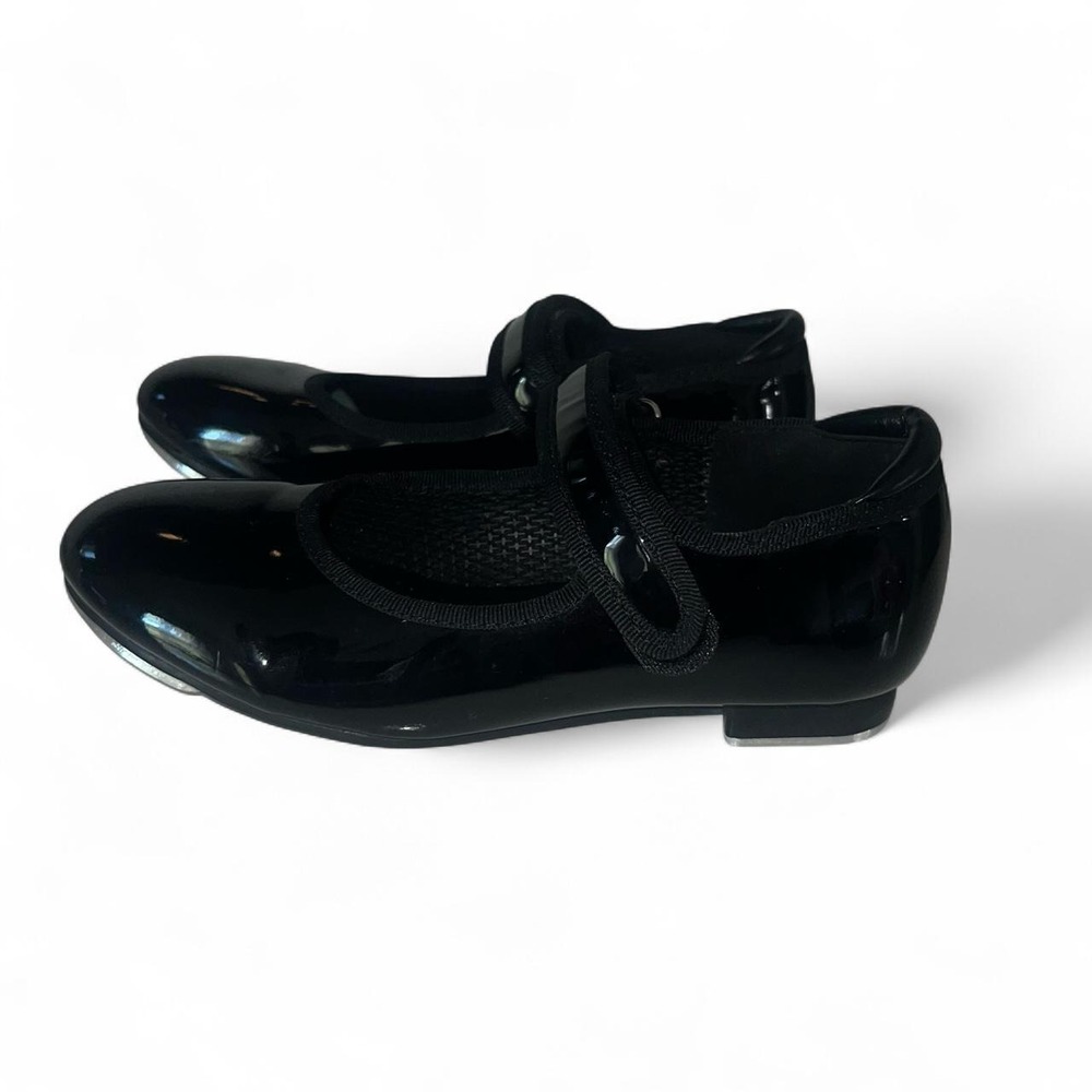 Danskin Black Patent Tap Shoes – Girls Size 12